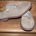 MENS COLE HAAN BROWN TAN SUEDE LEATHER TIE OXFORD SZ  10 1/2 m SHOES
