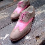 Cole Haan Air Colton Saddle  Pink Leather Wing Tip Oxfords C10034 Size 11 M