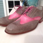 Cole Haan Air Colton Saddle  Pink Leather Wing Tip Oxfords C10034 Size 11 M