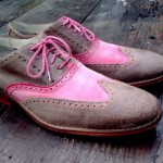 Cole Haan Air Colton Saddle  Pink Leather Wing Tip Oxfords C10034 Size 11 M