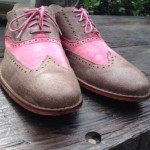Cole Haan Air Colton Saddle  Pink Leather Wing Tip Oxfords C10034 Size 11 M