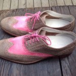 Cole Haan Air Colton Saddle  Pink Leather Wing Tip Oxfords C10034 Size 11 M