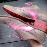 Cole Haan Air Colton Saddle  Pink Leather Wing Tip Oxfords C10034 Size 11 M