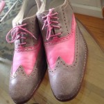 Cole Haan Air Colton Saddle  Pink Leather Wing Tip Oxfords C10034 Size 11 M
