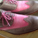Cole Haan Air Colton Saddle  Pink Leather Wing Tip Oxfords C10034 Size 11 M