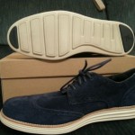 New Cole Haan Lunar Grand Wing Tip- Navy Suede mens size 12