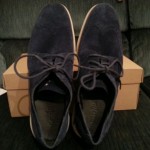 New Cole Haan Lunar Grand Wing Tip- Navy Suede mens size 12
