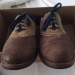Cole Haan Sz12 Mens Suede Drake Saddle Shoes Oxford Dusty Brown/Milkshake