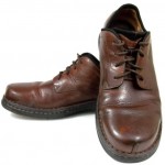CLARKS Brown Lace Up LEATHER Oxfords Casual Dress Shoes Mens 10.5 W
