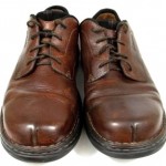 CLARKS Brown Lace Up LEATHER Oxfords Casual Dress Shoes Mens 10.5 W