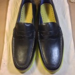 Cole Haan Lunargrand Mens Penny Loafer Shoes New Size 12 Black & Volt