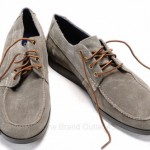 Cole Haan C10923 10.5 M Grey Suede Laced Apron Moccasin Loafer Shoe New GNJ429