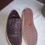 EXCELLENT MENS SZ 10 COLE HAAN WOVEN LEATHER LOAFERS SHOES NEW WITHOUT BOX BROWN