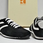 Orange HUGO BOSS ‘Orlenno’ Sneakers NWB sz 8 Black Suede Mesh Leather $225