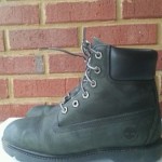TIMBERLAND BOOTS MEN SIZE 5 WOMEN 7 ALL  BLACK WEATHERPROOF