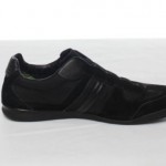 HUGO BOSS Akeen Mens Walking Athletic Shoe 11 Black Suede Solid Designer Sale