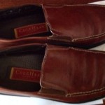 COLE HAAN NIKE AIR MENS BROWN LEATHER LOAFERS SLIP ON SIZE 8M