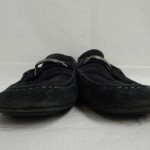 Hugo Boss Navy Blue Suede Buckle Bit Driving Moccasins Sz 8  