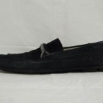 Hugo Boss Navy Blue Suede Buckle Bit Driving Moccasins Sz 8  