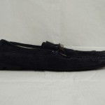 Hugo Boss Navy Blue Suede Buckle Bit Driving Moccasins Sz 8  