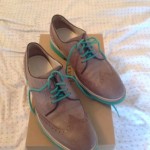 Cole Haan Air Franklin Wing Ii Smoke Suede Green Soles 9.5 M