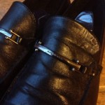HUGO BOSS Soft Black Leather Driving Moccassins Loafers Slip on Silver Bit Shoes
