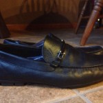 HUGO BOSS Soft Black Leather Driving Moccassins Loafers Slip on Silver Bit Shoes