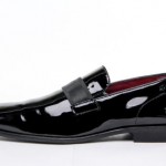 Hugo Boss Mellion Tuxedo Loafers Black Patent Leather Men’s 7 M US, UK  $225