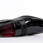 Hugo Boss Mellion Tuxedo Loafers Black Patent Leather Men’s 7 M US, UK  $225