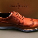 Cole Haan Lunargrand Long Wingtip 11947 Leather Camello/Chambray – Men’s Size 8