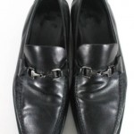 BOSS HUGO BOSS Men’s Black Leather Silver Tone Hardware Loafers Sz 8.5