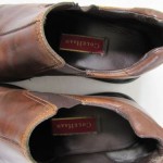 men’s COLE HAAN 9M brown leather split toe SLIP ON
