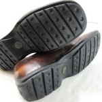 men’s COLE HAAN 9M brown leather split toe SLIP ON