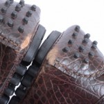 Cole Haan C05921 Gunnison 10.5 espresso brown Croc Driver Loafer moc shoe GRE328