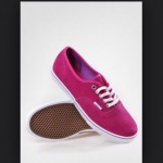 VANS SUEDE Authentic Lo Pro Bright Rose ( Pink/Magenta & Purple ) White Laces