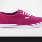 VANS SUEDE Authentic Lo Pro Bright Rose ( Pink/Magenta & Purple ) White Laces