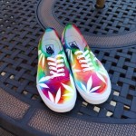 Pot Leaf Trippy Custom Vans SZ 11 MENS