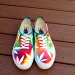 Pot Leaf Trippy Custom Vans SZ 11 MENS