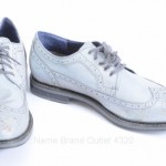 Cole Haan C11142 Cooper Square 10.5 silver reflective Wingtip Oxford shoe GRE322