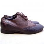 Hugo Boss Orange Label Brown Leather Oxford Wing Tip Brogue Lace Up Shoes Sz 11