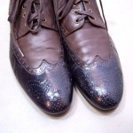 Hugo Boss Orange Label Brown Leather Oxford Wing Tip Brogue Lace Up Shoes Sz 11