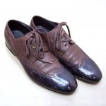 Hugo Boss Orange Label Brown Leather Oxford Wing Tip Brogue Lace Up Shoes Sz 11