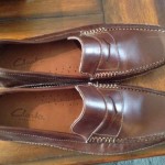 $80 NEW MENS CLARKS FURY DRIVING MOCCASINS PENNY LOAFER DARK BROWN LEATHER 10.5