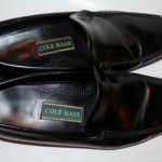 MENS COLE HAAN BLACK LEATHER SLIDE SLIP ON LOAFERS SHOES SZ 11 M MEN