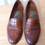 Mens Vintage COLE HAAN Green Label Brown Dress Shoes Loafer Size 9 Leather Italy