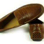 Cole Haan w/Nike Air Grant Penny Loafer Tan Grain Leather Driving Moc size 9