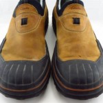 Clarks Brown Leather Slip On Loafer Style Rubber Shoes Men Size 13 M