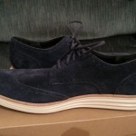 New Cole Haan Lunar Grand Wing Tip- Navy Suede mens size 12