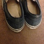 Vintage Vans Shoes Slip On Made In The Usa Size 10.5 Navy Blue Skate