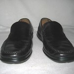 Mens COLE HAAN Nike Air Black Leather Loafers Slip On Shoes 9.5